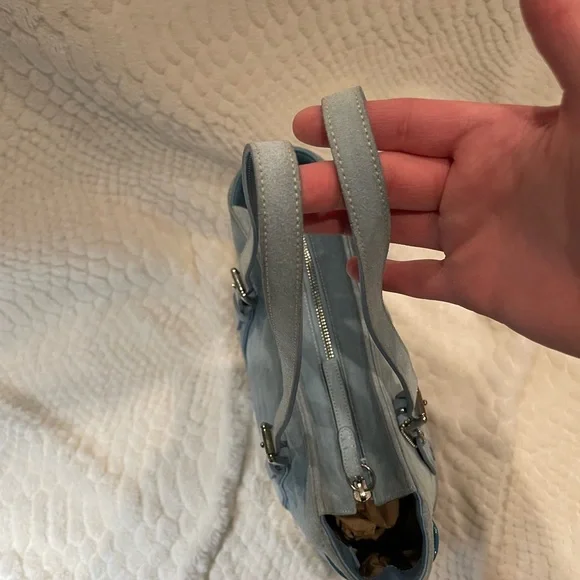 Coach Legacy Gallery Suede Tote Bag Blue | Silver Hardware | F1050-8E93 - Picture 9 of 9